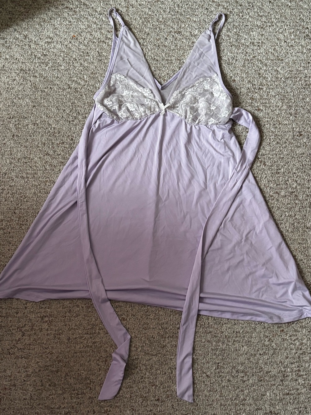 La Vie en Rose Lace/Lavender Babydoll Dress